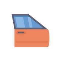 Orange car door showing side view with window opened vector