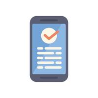 Smartphone displaying completed checklist on screen for task management vector