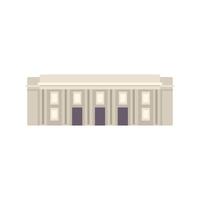 Classical building facade with columns showing government power vector