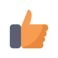 Right hand making thumbs up gesture approving something vector