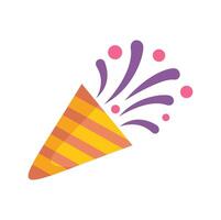 Exploding party popper celebrating a festive occasion vector