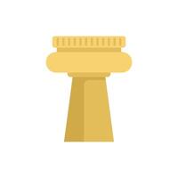 Ancient column with round top standing tall representing history and architecture vector