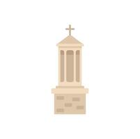 Stone shrine building standing with cross on top vector