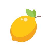 Fresh yellow lemon with green leaves showing its texture vector