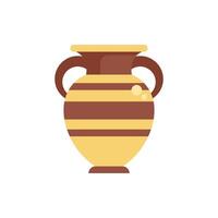 Ancient greek clay vase showing traditional patterns vector