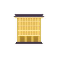 Modern building with large windows representing modern architecture vector