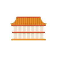 Asian temple building showing traditional architecture vector
