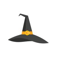 Black witch hat with a golden buckle pointing to the right vector