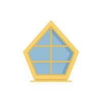 Pentagonal attic window providing light to the room vector