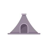 Simple grey camping tent standing alone vector