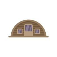 Quonset hut building showing minimalist architectural style vector