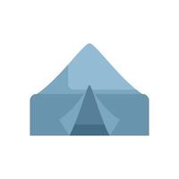 Blue camping tent standing isolated on white background vector