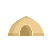 Camping tent standing in the middle of nowhere vector