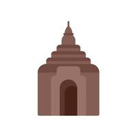 Ancient buddhist temple building representing spirituality and culture vector