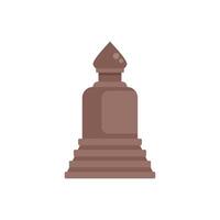 Ancient buddhist stupa standing tall on steps illustration vector