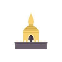 Pha that luang is a gold covered large buddhist stupa in the centre of vientiane, laos vector