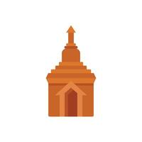 Ancient buddhist temple standing tall with ornate spire reaching for the sky vector