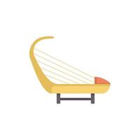 Ancient egyptian harp standing on white background vector