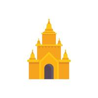 Shwedagon pagoda building showing traditional burmese architecture vector