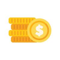 Stack of gold coins increasing wealth and savings vector