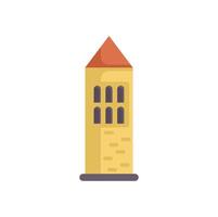 Medieval stone tower with arched windows reaching for the sky vector