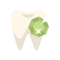 Tooth implant surgery showing artificial tooth replacement procedure vector