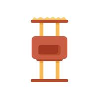Cat tree with scratching post and platform for playing vector