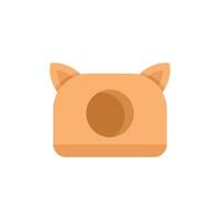 Cat house with hole maintaining privacy for pet vector