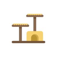 Cat tree with scratching posts providing entertainment and relaxation vector