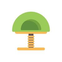 Green and orange bouncy playground spring rider for children playing outside vector