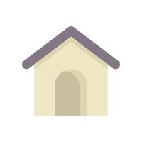 Empty doghouse providing shelter for pet dog vector