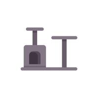 Cat tree providing scratching post and platform for playful cats vector