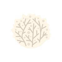 Minimalist round sticker of a plant growing with delicate branches vector