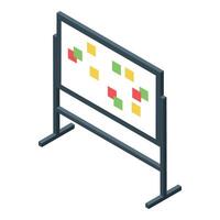 Planning agile methodology using kanban board with sticky notes for software development vector
