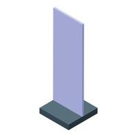 Street banner standing on a square base isometric view vector