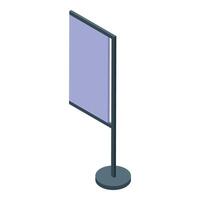 Purple blank advertising flag showing space for promotion vector