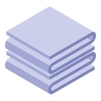 Folded laundry forming a neat stack of clean towels vector