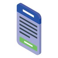 Smartphone showing sign up form with button and text vector