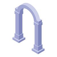 Wedding archway representing union and celebration in isometric view vector