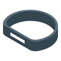 Fitness tracker bracelet showing progress on display screen vector