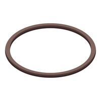 Brown o ring seal gasket presenting oval shape on white background vector