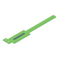 Green event wristband showing access and identification control vector