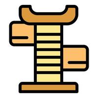 Cat tree with scratching posts for playing and relaxing vector