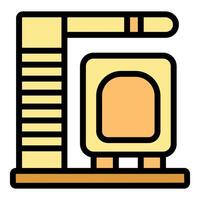 Cat tree with scratching post providing endless fun for feline friends vector