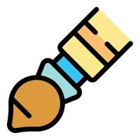 Paintbrush with brown paint for creative projects and artistic expression vector
