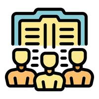 Students studying together for university degree exam vector