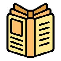 Open book with bookmark ribbon for knowledge and education vector