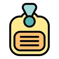 Yellow tag with string hanging for sale or discount vector