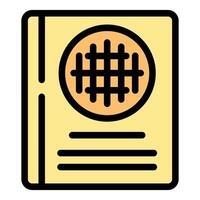Foreign passport with grid icon representing country of origin vector