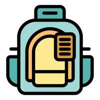 School backpack icon for website and mobile app design vector